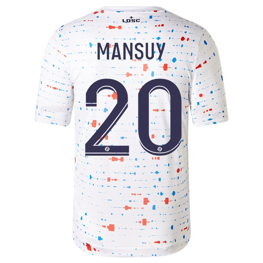 Uomo Maglia Heloise Mansuy #20 Bianco Kit Gara Away 2023/24 Maglietta