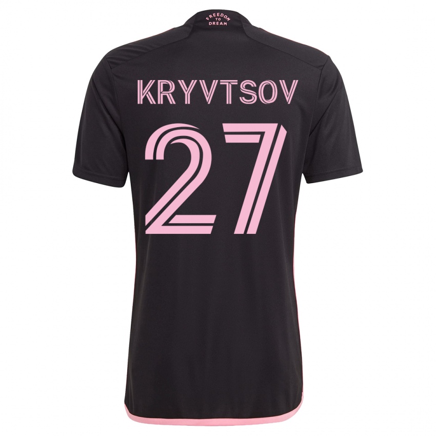 Uomo Maglia Sergiy Kryvtsov #27 Nero Kit Gara Away 2023/24 Maglietta