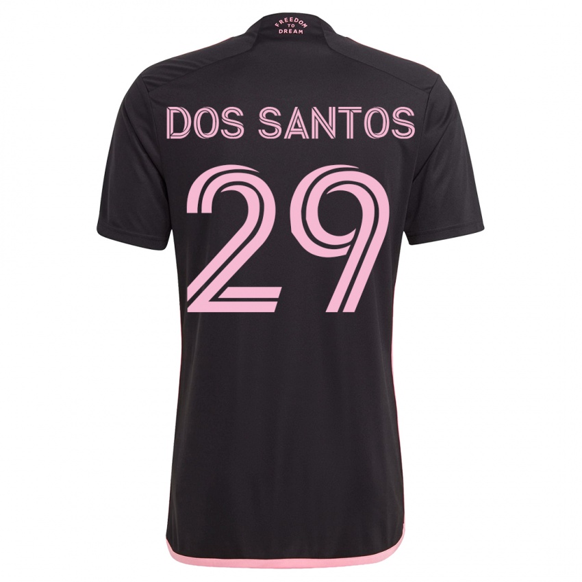 Uomo Maglia Cj Dos Santos #29 Nero Kit Gara Away 2023/24 Maglietta
