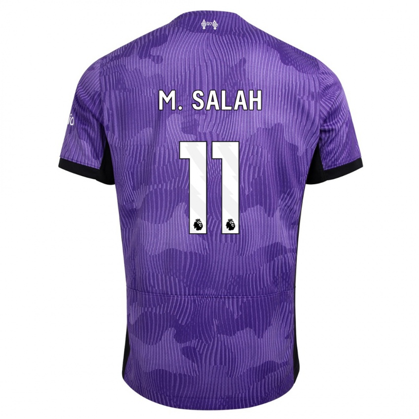 Uomo Maglia Mohamed Salah #11 Viola Kit Gara Third 2023/24 Maglietta