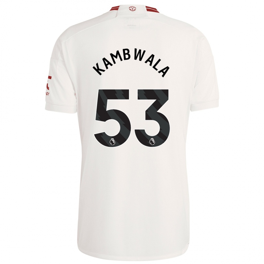 Uomo Maglia Willy Kambwala #53 Bianco Kit Gara Third 2023/24 Maglietta