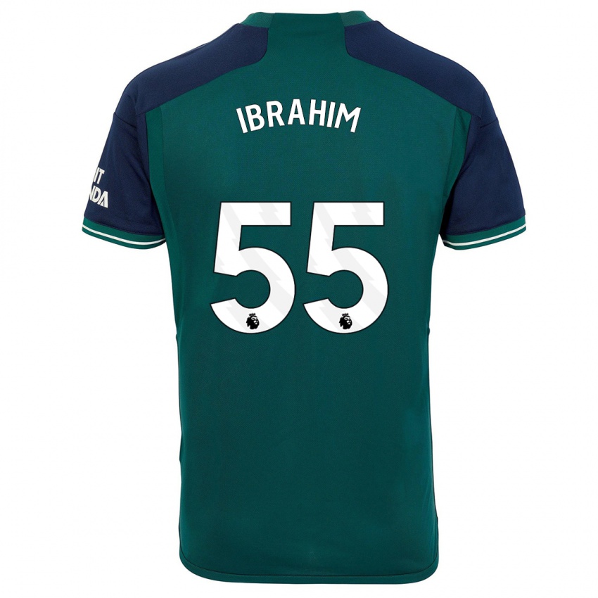Uomo Maglia Bradley Ibrahim #55 Verde Kit Gara Third 2023/24 Maglietta