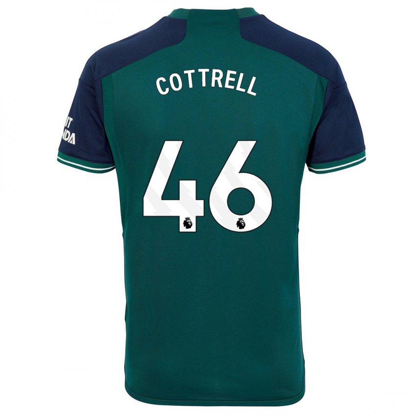 Uomo Maglia Ben Cottrell #46 Verde Kit Gara Third 2023/24 Maglietta