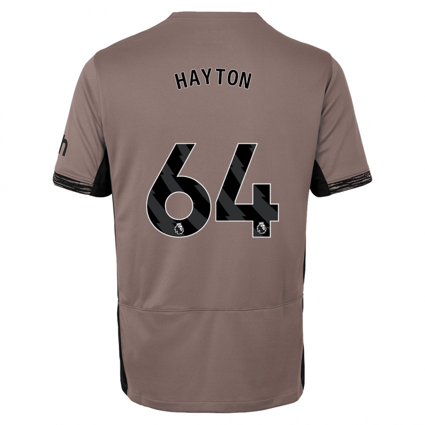Uomo Maglia Adam Hayton #64 Beige Scuro Kit Gara Third 2023/24 Maglietta