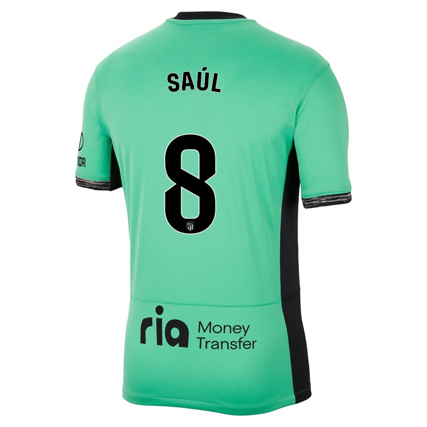 Uomo Maglia Saul Niguez #8 Verde Primavera Kit Gara Third 2023/24 Maglietta
