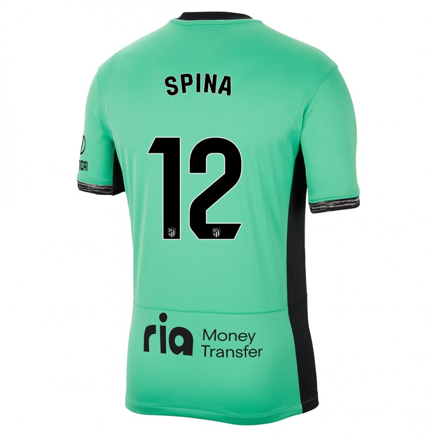 Uomo Maglia Gerónimo Spina #12 Verde Primavera Kit Gara Third 2023/24 Maglietta