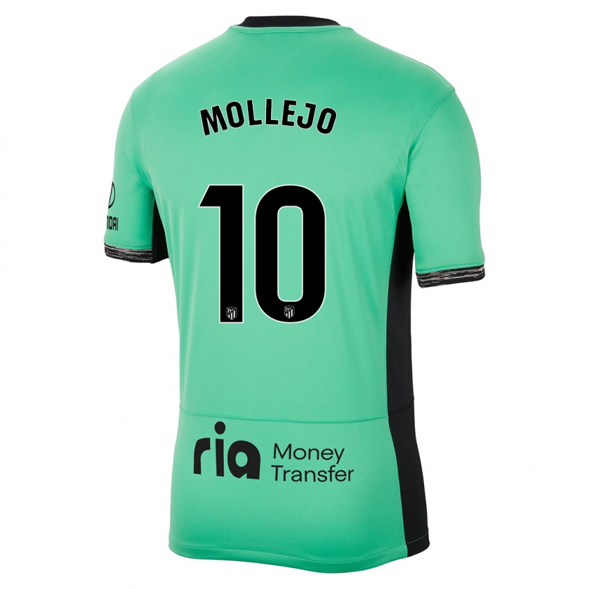 Uomo Maglia Victor Mollejo #10 Verde Primavera Kit Gara Third 2023/24 Maglietta
