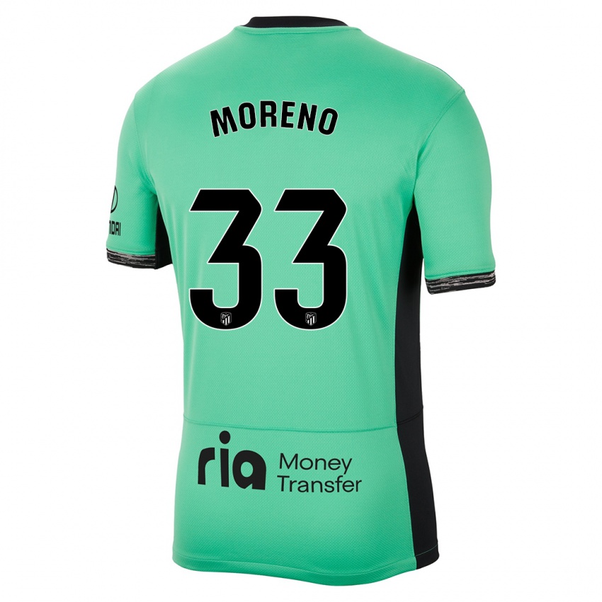 Uomo Maglia Alberto Moreno #33 Verde Primavera Kit Gara Third 2023/24 Maglietta
