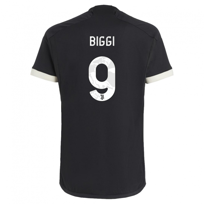 Uomo Maglia Silvano Biggi #9 Nero Kit Gara Third 2023/24 Maglietta