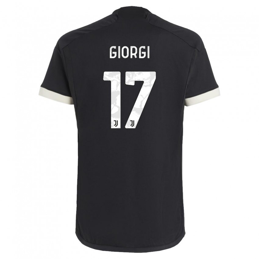 Uomo Maglia Lorenzo Giorgi #17 Nero Kit Gara Third 2023/24 Maglietta