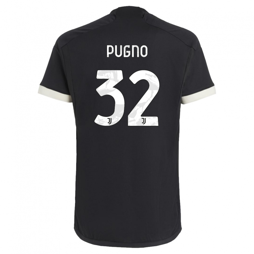 Uomo Maglia Diego Pugno #32 Nero Kit Gara Third 2023/24 Maglietta