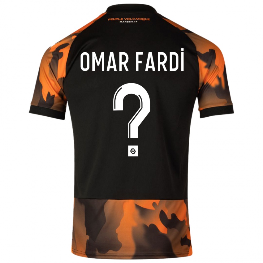 Uomo Maglia El Omar Fardi #0 Nero Arancione Kit Gara Third 2023/24 Maglietta