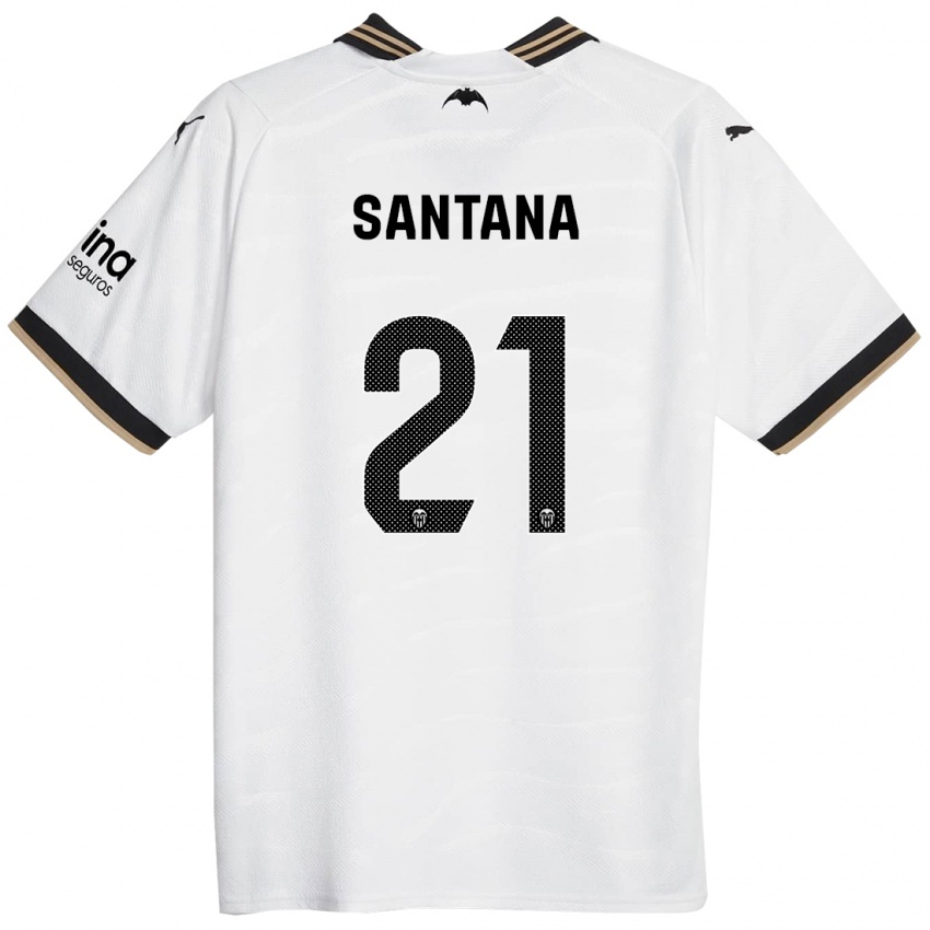 Donna Maglia Ismael Santana #21 Bianco Kit Gara Home 2023/24 Maglietta