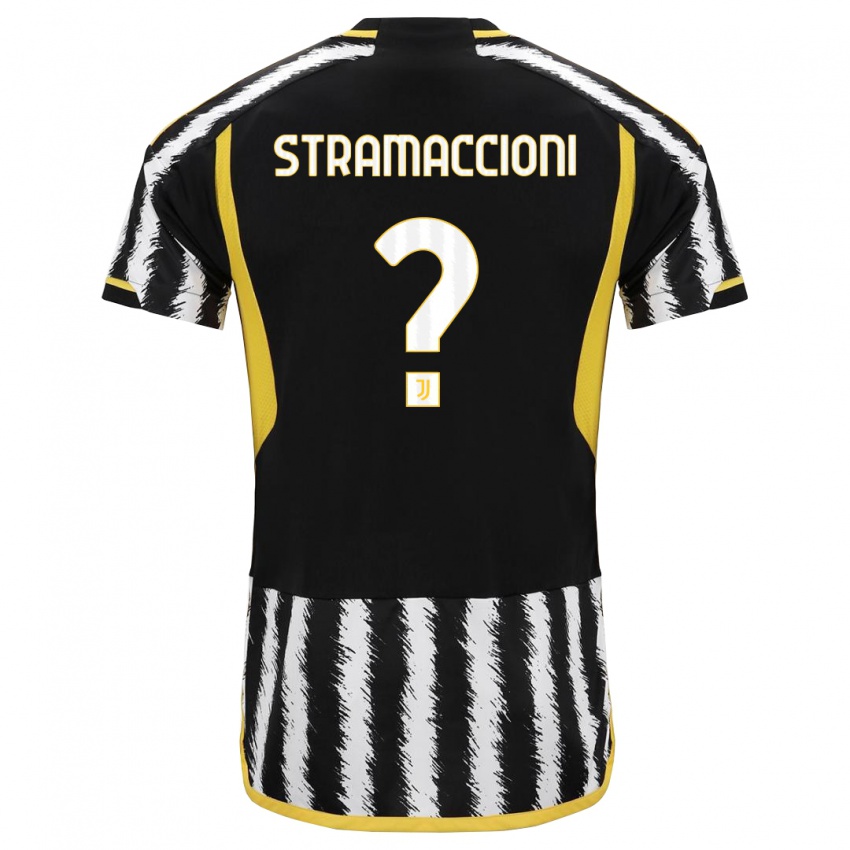 Donna Maglia Diego Stramaccioni #0 Nero Bianco Kit Gara Home 2023/24 Maglietta