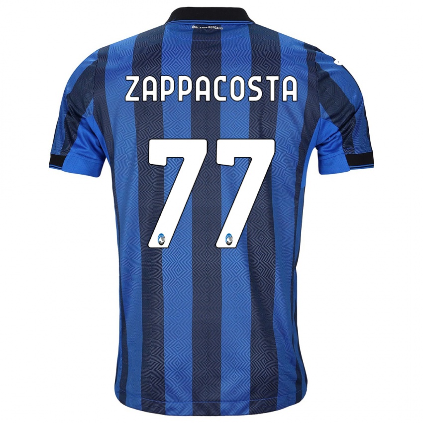 Donna Maglia Davide Zappacosta #77 Nero Blu Kit Gara Home 2023/24 Maglietta