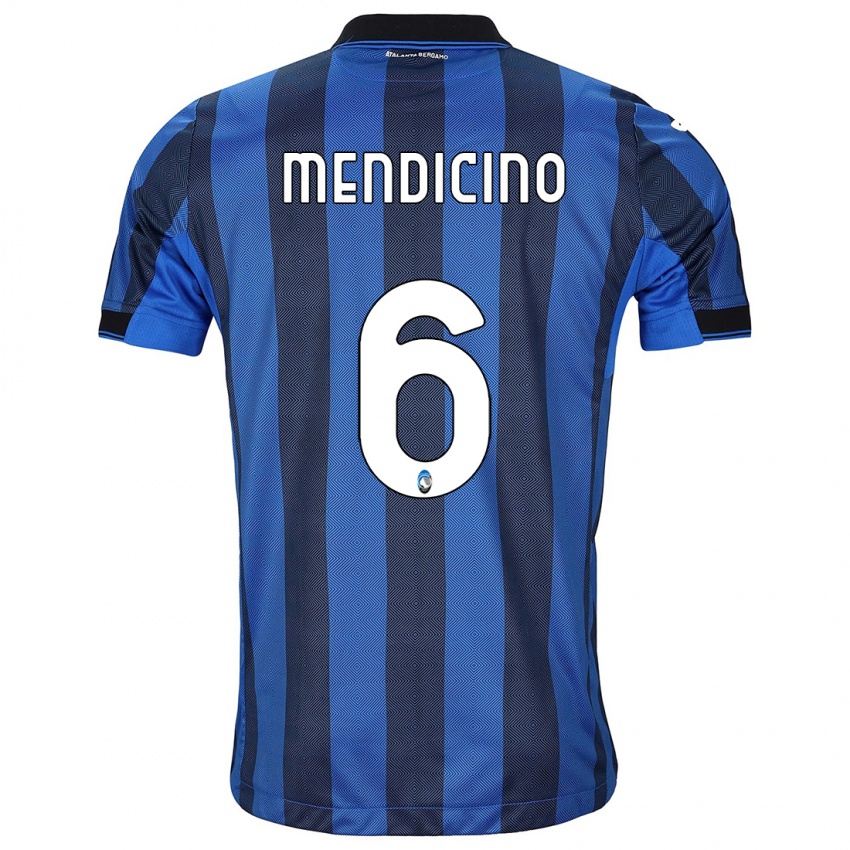 Donna Maglia Leonardo Mendicino #6 Nero Blu Kit Gara Home 2023/24 Maglietta