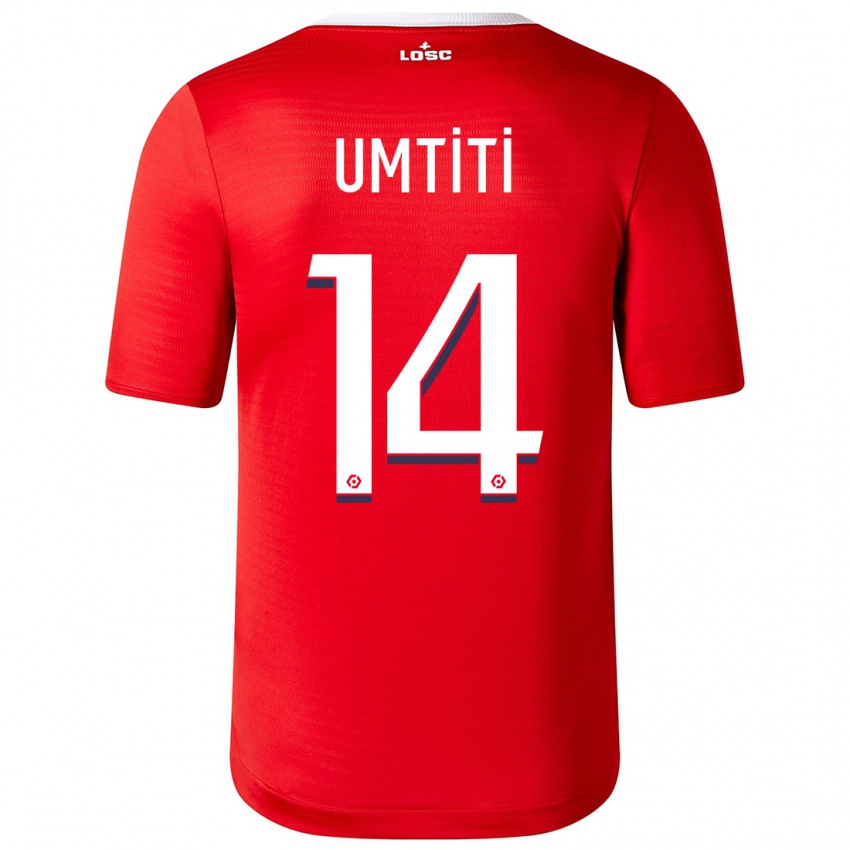 Donna Maglia Samuel Umtiti #14 Rosso Kit Gara Home 2023/24 Maglietta