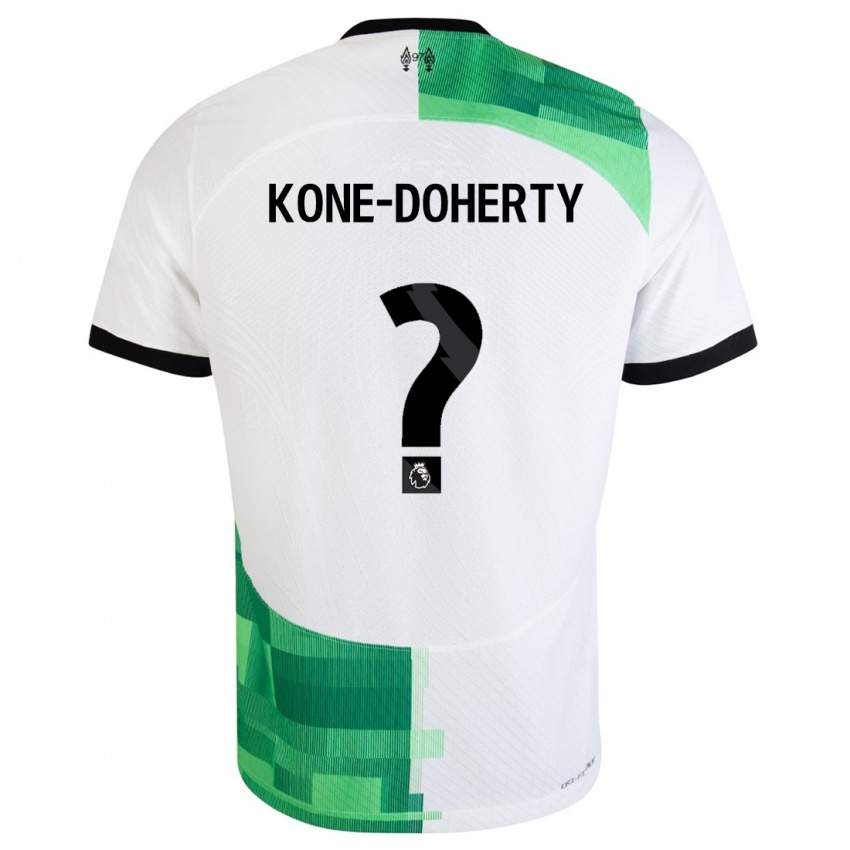 Donna Maglia Trent Kone-Doherty #0 Bianco Verde Kit Gara Away 2023/24 Maglietta