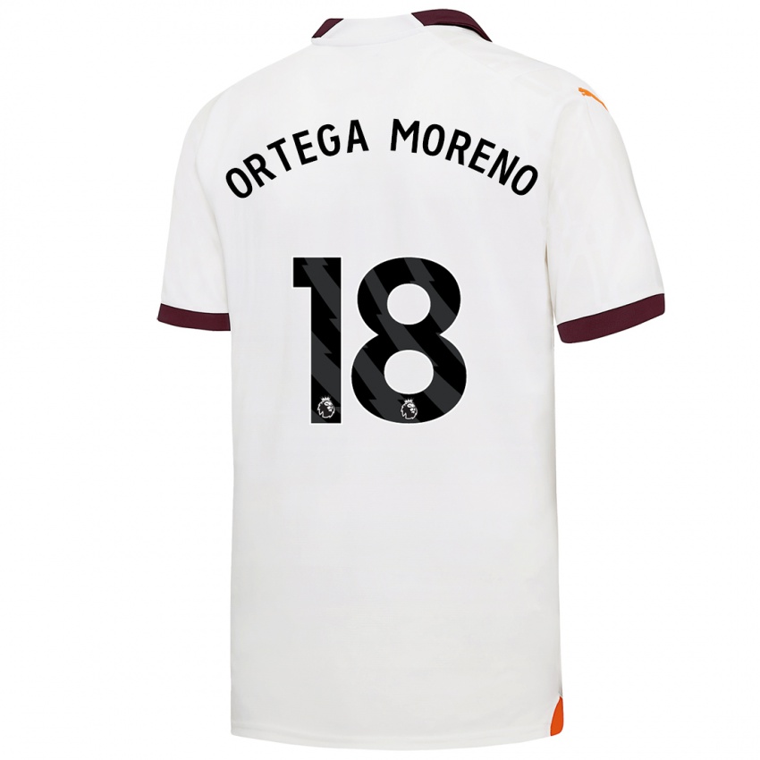 Donna Maglia Stefan Ortega Moreno #18 Bianco Kit Gara Away 2023/24 Maglietta