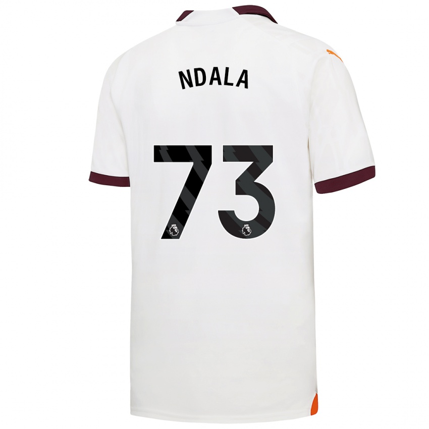 Donna Maglia Joel Ndala #73 Bianco Kit Gara Away 2023/24 Maglietta
