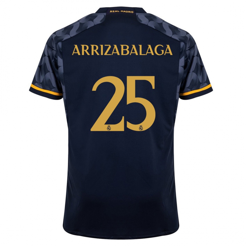 Donna Maglia Kepa Arrizabalaga #25 Blu Scuro Kit Gara Away 2023/24 Maglietta