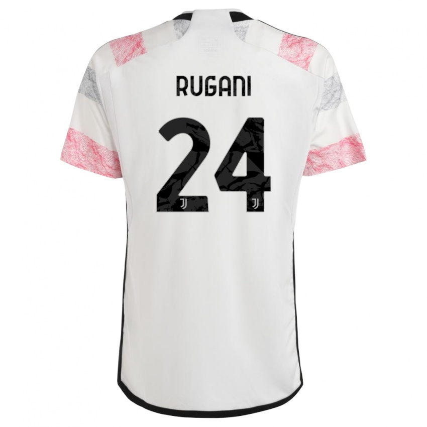 Donna Maglia Daniele Rugani #24 Bianco Rosa Kit Gara Away 2023/24 Maglietta
