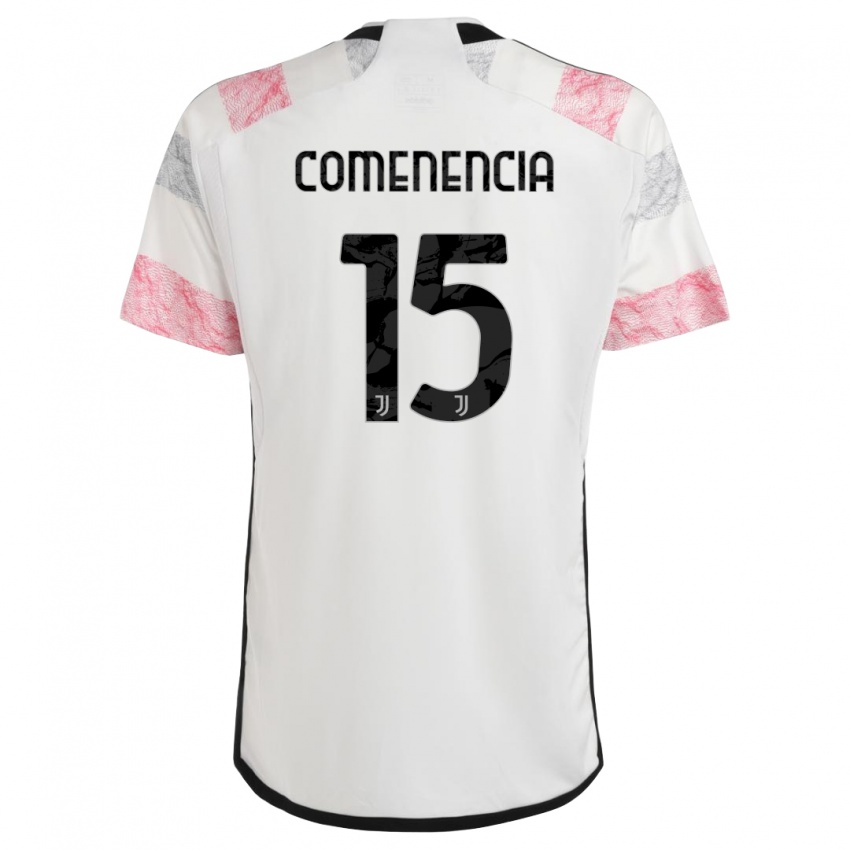 Donna Maglia Livano Comenencia #15 Bianco Rosa Kit Gara Away 2023/24 Maglietta