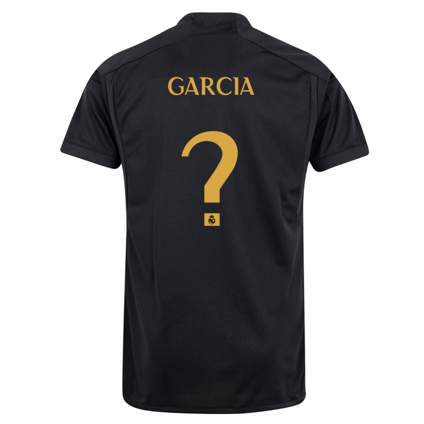 Donna Maglia Christian Garcia #0 Nero Kit Gara Third 2023/24 Maglietta