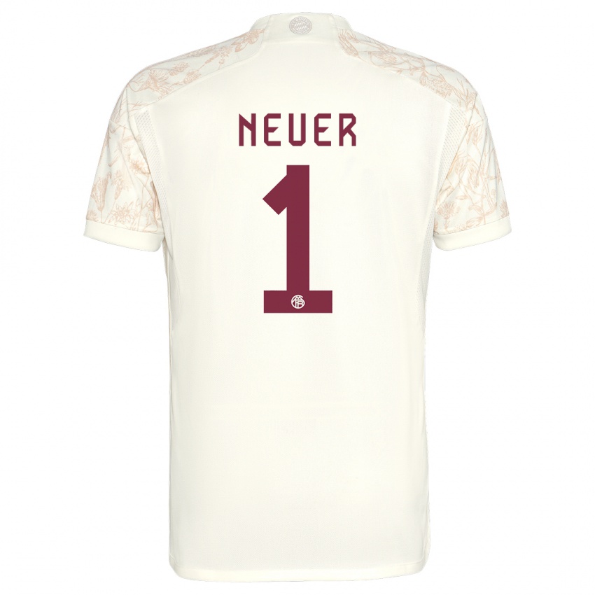 Donna Maglia Manuel Neuer #1 Bianco Kit Gara Third 2023/24 Maglietta