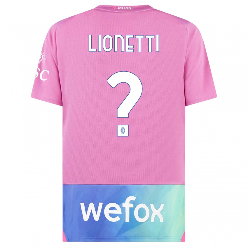 Donna Maglia Francesco Lionetti #0 Rosa Viola Kit Gara Third 2023/24 Maglietta